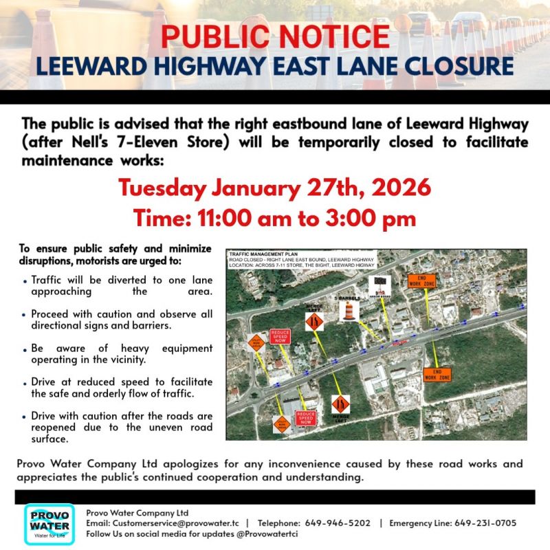 Image for the Tweet beginning: PUBLIC NOTICE:
The right easttbound lane